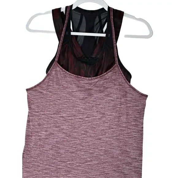 Lululemon Tough it Out Tank Women's Size 8 Burgundy Yoga Athletic Gym Outdoor‎ - Picture 2 of 4